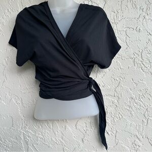 LULULEMON Wrap Tie Top Women 8 Short Sleeve Casual